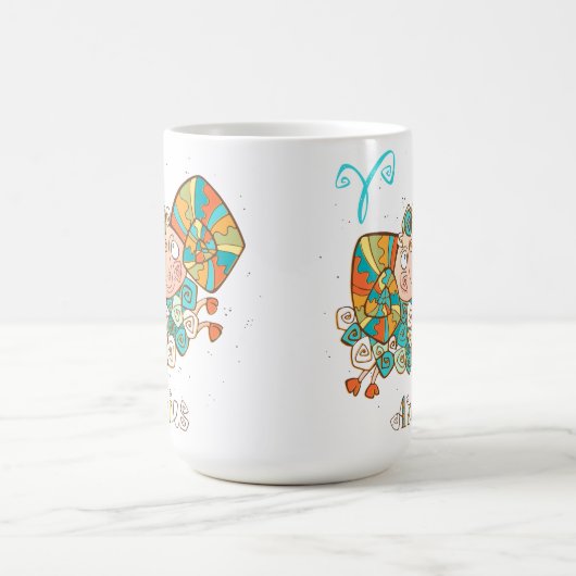 Cute Fluffy Aries Koffiemok (Center)