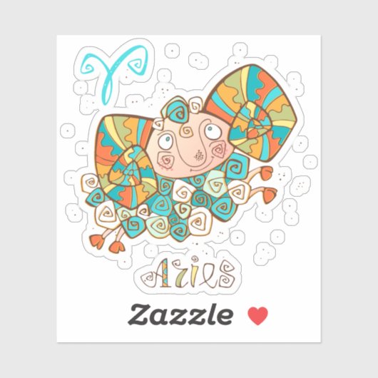 Cute Fluffy Aries Sticker (Vel)