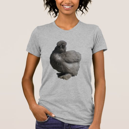 Cute Fluffy Blue Silkie Chicken T-shirt (Voorkant)