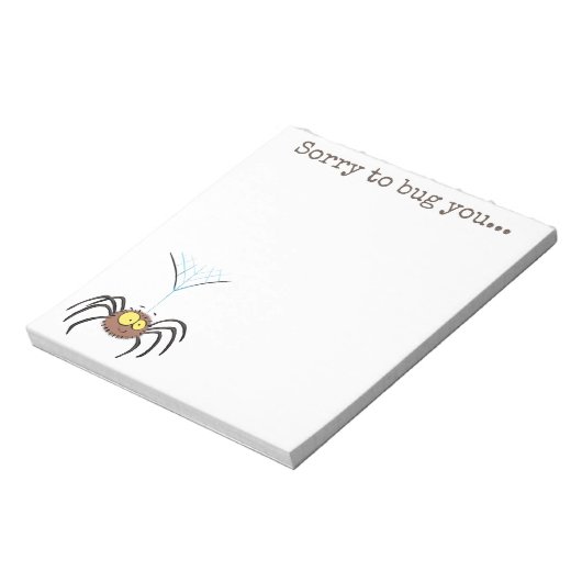 Cute fluffy brown spin cartoon notitieblok (Linkerzijde)