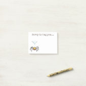 Cute fluffy brown spin cartoon post-it® notes (Op bureau)