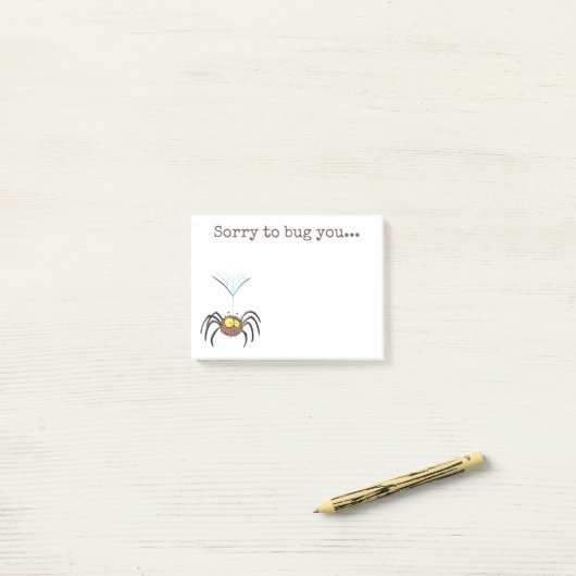 Cute fluffy brown spin cartoon post-it® notes (Op bureau)