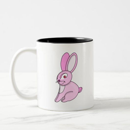 Cute Fluffy Bunny Tweekleurige Koffiemok (Links)