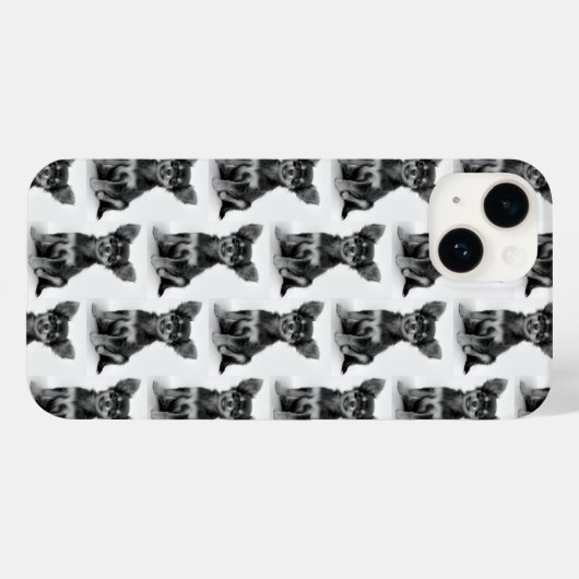 Cute Fluffy Chihuahua Puppy Pattern Case-Mate iPhone Case (Achterkant (horizontaal))