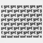 Cute Fluffy Chihuahua Puppy Pattern Fleece Deken (Voorkant (Horizontaal))