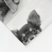 Cute Fluffy Chihuahua Puppy Pattern Fleece Deken (Hoek)