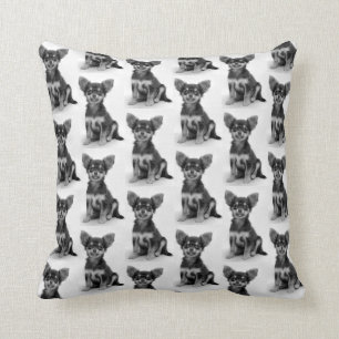Cute Fluffy Chihuahua Puppy Pattern Kussen