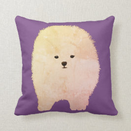 Cute Fluffy Dog Pink Dog Throw Cushion Kussen