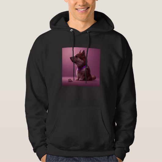 Cute Fluffy Dog Shiba Inu Husky Sheepdog Shepherd  Hoodie (Voorkant)
