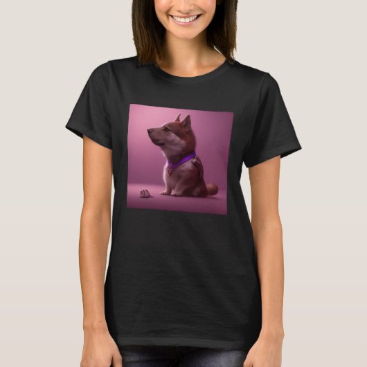 Cute Fluffy Dog Shiba Inu Husky Sheepdog Shepherd  T-shirt (Voorkant)