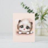 Cute Fluffy Furball Kitten Briefkaart (Staand voorkant)