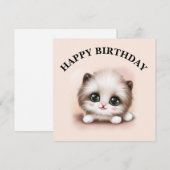 Cute Fluffy Furball Kitten Feestdagenkaart (Voorkant / Achterkant)