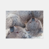 Cute Fluffy Gray Koalas Fleece Deken (Voorkant (Horizontaal))