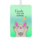 Cute Fluffy Happy Bunny Positive Vibe Sweet Luchtverfrisser (Achterkant)