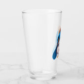 Cute Fluffy Hiphop Baby Bunny met blauw Pet Glas (Rechts)