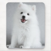 Cute Fluffy Japanese Spitz Puppy Muismat (Voorkant)