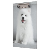 Cute Fluffy Japanse Spitz Puppy Klembord (Links)