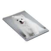 Cute Fluffy Japanse Spitz Puppy Notitieboek (Rechterzijde)