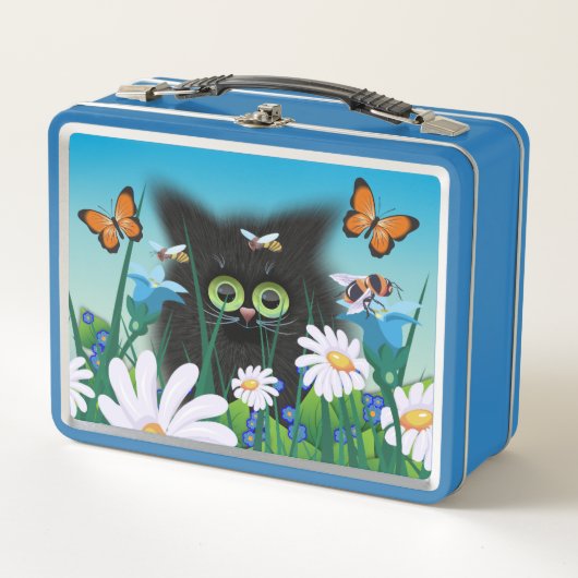 Cute Fluffy Kitten in Daisy Meadow (Voorkant)