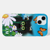 Cute Fluffy Kitten in Daisy Meadow Case-Mate iPhone Case (Achterkant (horizontaal))