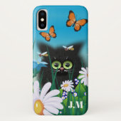 Cute Fluffy Kitten in Daisy Meadow Case-Mate iPhone Case (Achterkant)