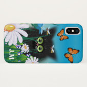Cute Fluffy Kitten in Daisy Meadow Case-Mate iPhone Case (Achterkant (horizontaal))