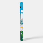 Cute Fluffy Kitten in Daisy Meadow Monogram Case-Mate iPhone Case (Achterkant / Links)