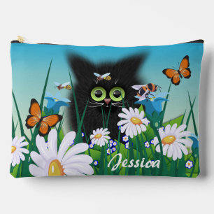 Cute Fluffy Kitten in Daisy Meadow Personalized Etui