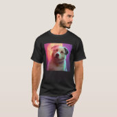 Cute Fluffy Labrador Retriever Beagle Dog Sunset P T-shirt (Voorkant volledig)