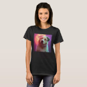Cute Fluffy Labrador Retriever Beagle Dog Sunset P T-shirt (Voorkant volledig)