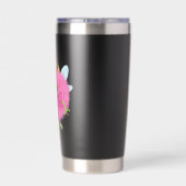 Cute fluffy monster Travel Mugs Geïsoleerde Drinkbeker (Achterkant)