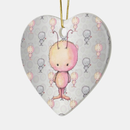 Cute Fluffy Monsters Keramisch Ornament (Links)