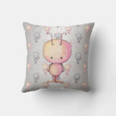 Cute Fluffy Monsters Kussen (Achterkant)