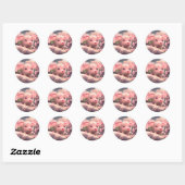 Cute Fluffy Pig Ronde Sticker (Vel)