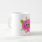 Cute fluffy rabbit monster koffiemok (Voorkant links)
