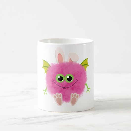 Cute fluffy rabbit monster koffiemok (Center)