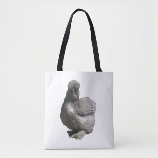Cute Fluffy Rare Breed Blue Silkie Chicken Tote Bag (Voorkant)