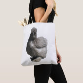 Cute Fluffy Rare Breed Blue Silkie Chicken Tote Bag (Dichtbij)