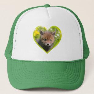 Cute Fluffy Red Fox Wild Baby Animal Foto hart Trucker Pet
