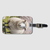 Cute Fluffy Sheep Bagagelabel (Voorkant (horizontaal))