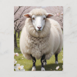 Cute Fluffy Sheep Briefkaart