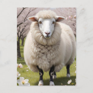 Cute Fluffy Sheep Briefkaart