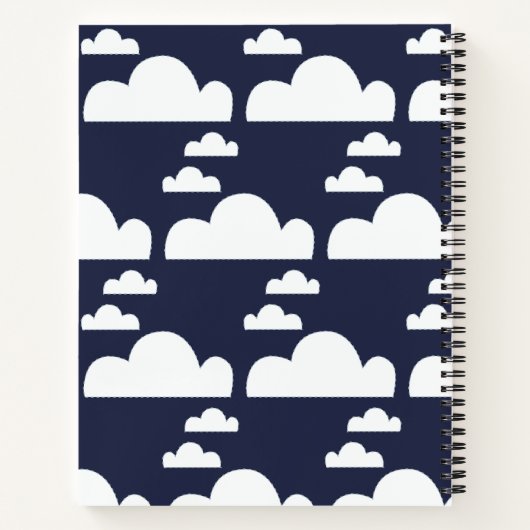 Cute Fluffy Sheep & Clouds Dream Journal Notitieboek (Achterkant)