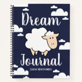 Cute Fluffy Sheep & Clouds Dream Journal Notitieboek (Voorkant)