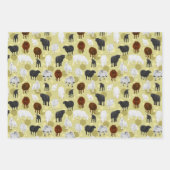 Cute Fluffy Sheep Lambs Pattern Farmer Inpakpapier Vel (Voorkant 3)