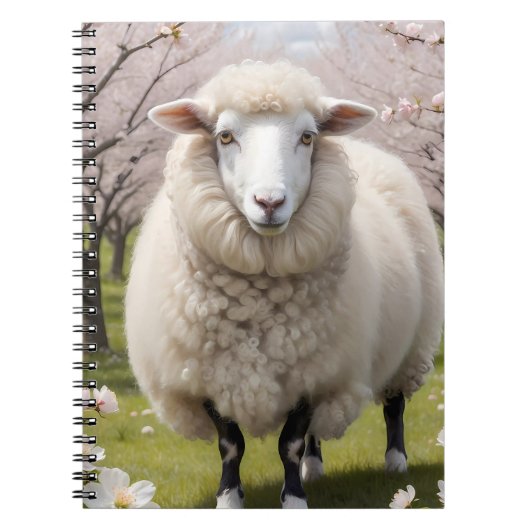 Cute Fluffy Sheep Notitieboek (Voorkant)