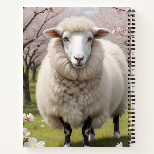 Cute Fluffy Sheep Notitieboek (Achterkant)