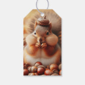 Cute Fluffy Squirrel Cadeaulabel (Achterkant)