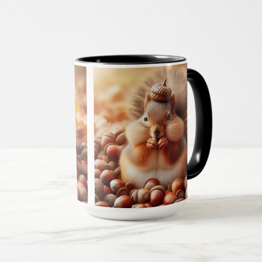 Cute Fluffy Squirrel Mok (Voorkant rechts)