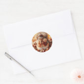 Cute Fluffy Squirrel Ronde Sticker (Envelop)